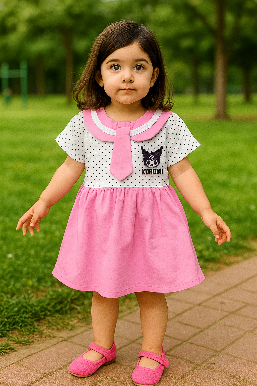 Pink Polka Dot Dress