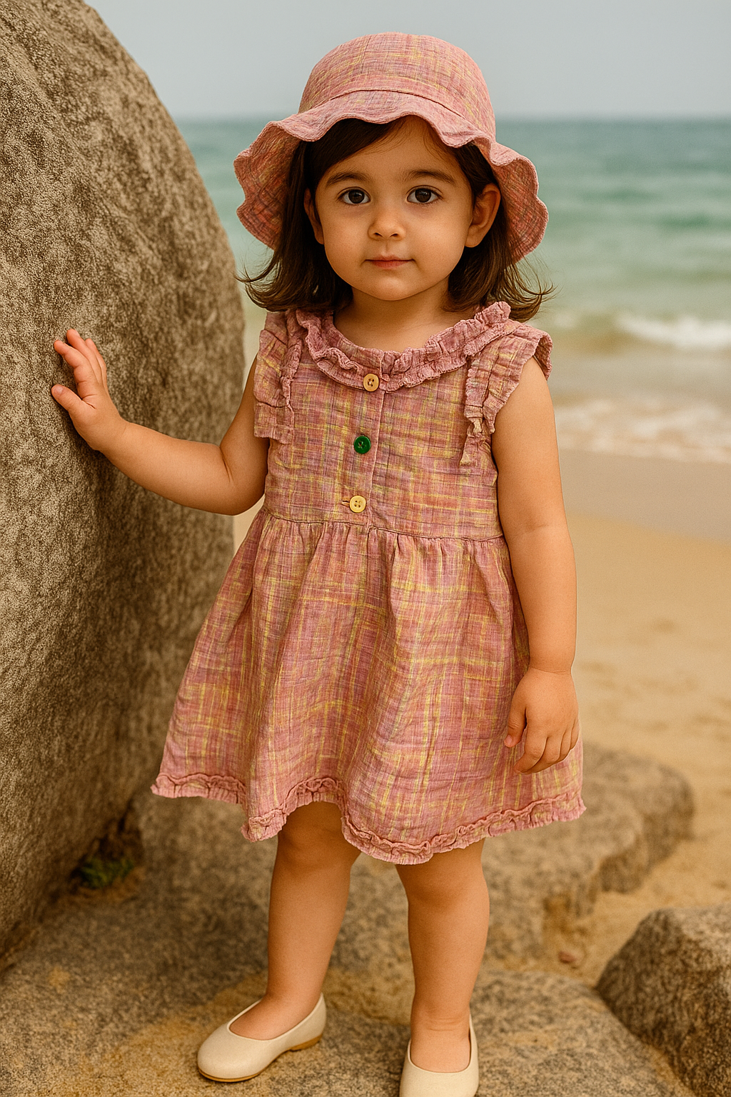 Pastel Plaid Ruffle Dress