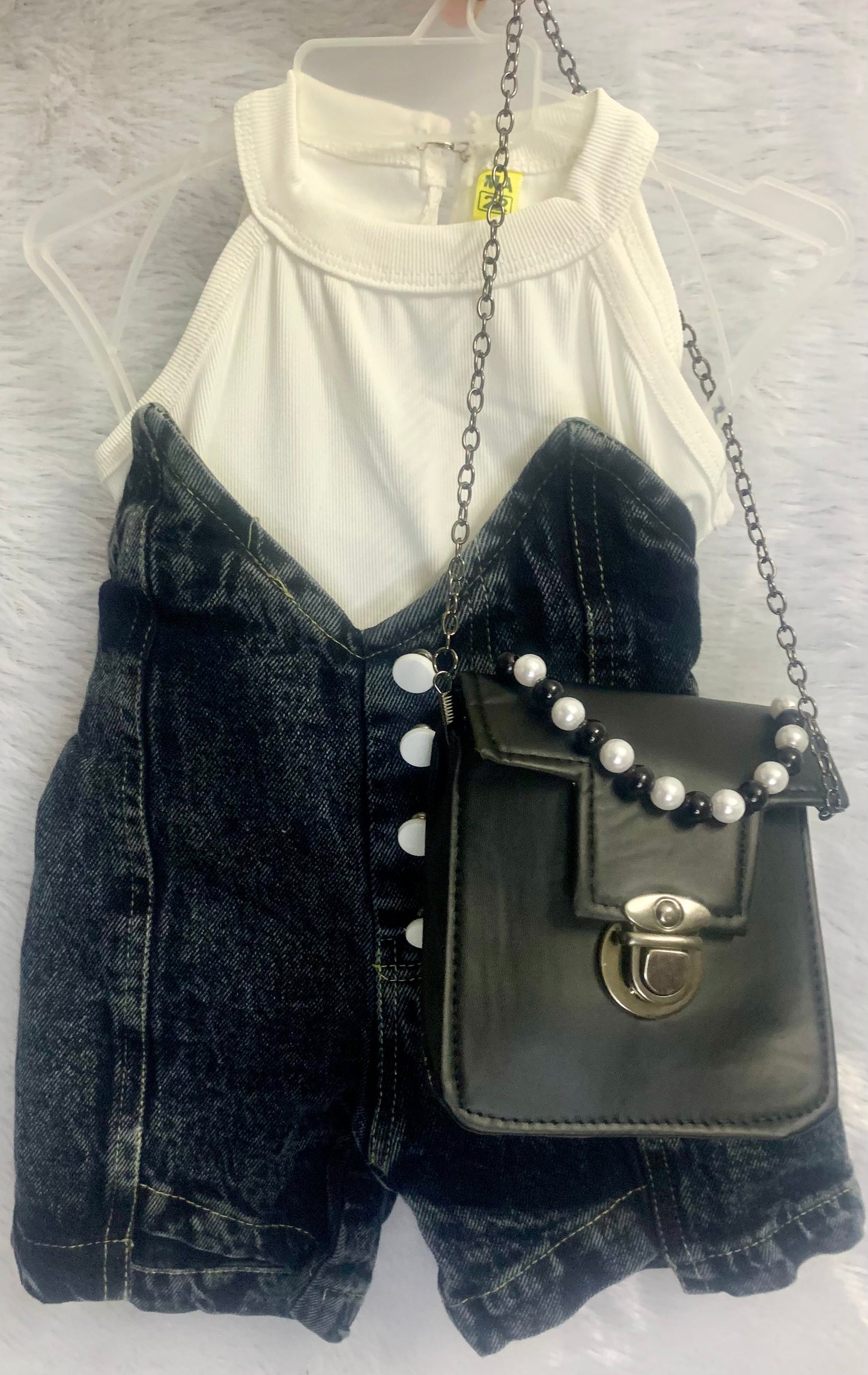 Denim Playsuit Set with bag