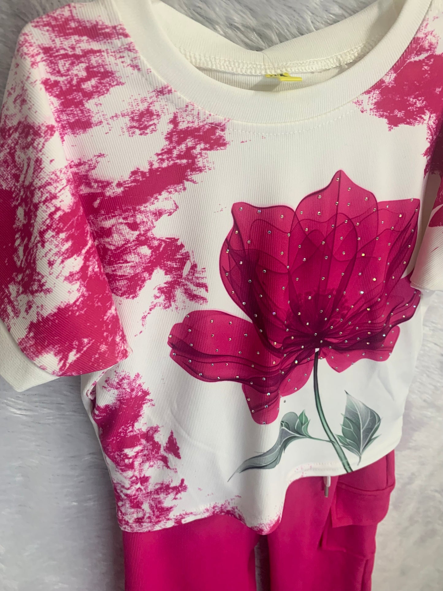 Pink Floral Coord Set for Girls