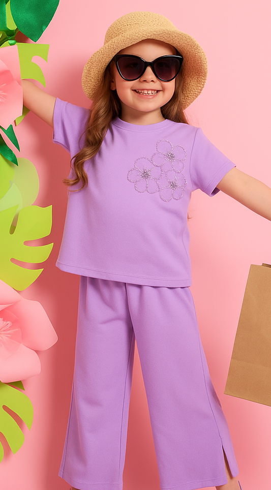 Lilac Blossom Coord Set for Girls