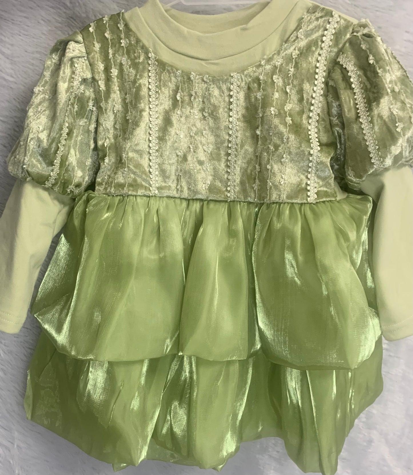Sparkling Mint Tiered Party Dress
