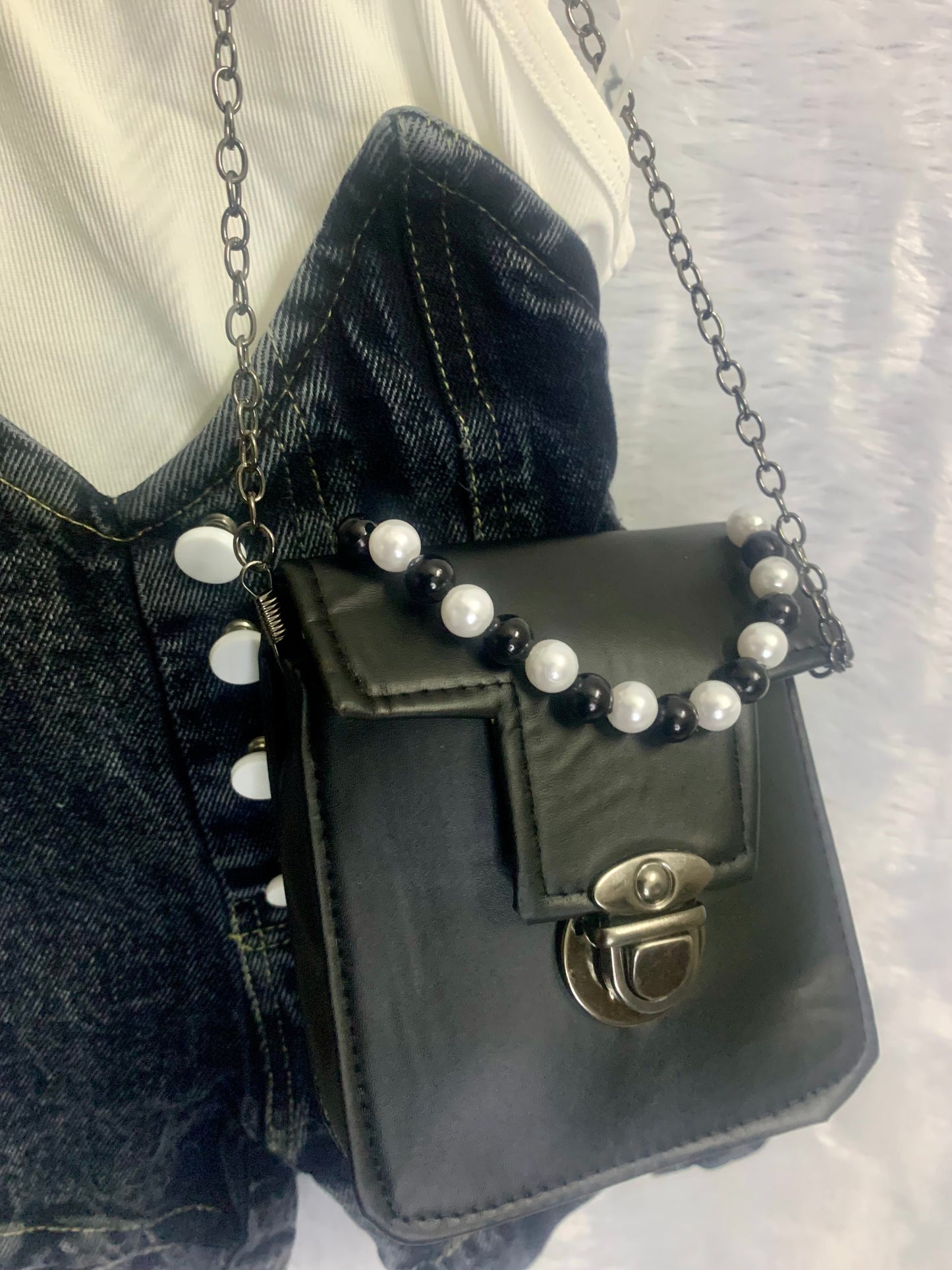 Denim Playsuit Set with bag