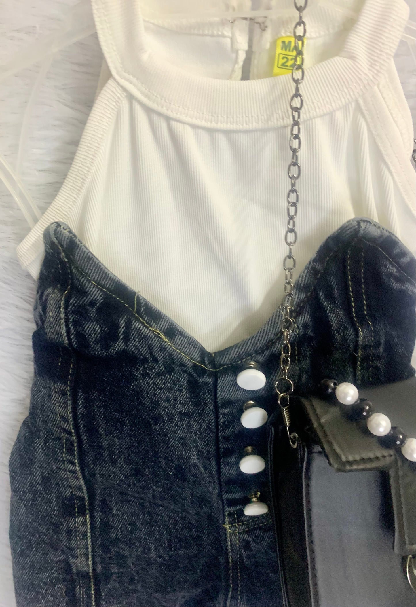 Denim Playsuit Set with bag